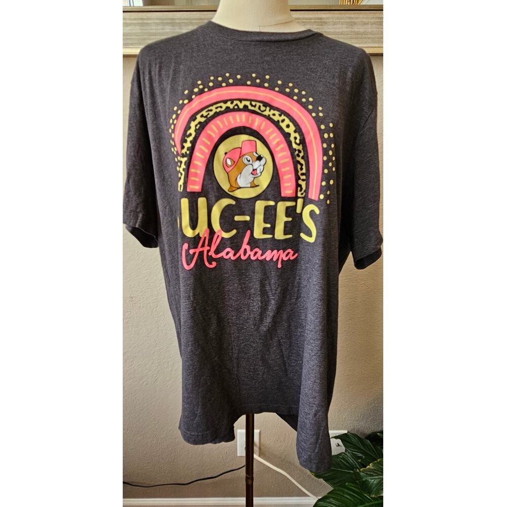 Bucees Women's Alabama Short Sleeve Pullover Soft‎ Graphic T-Shirt Size 2XL Gray
